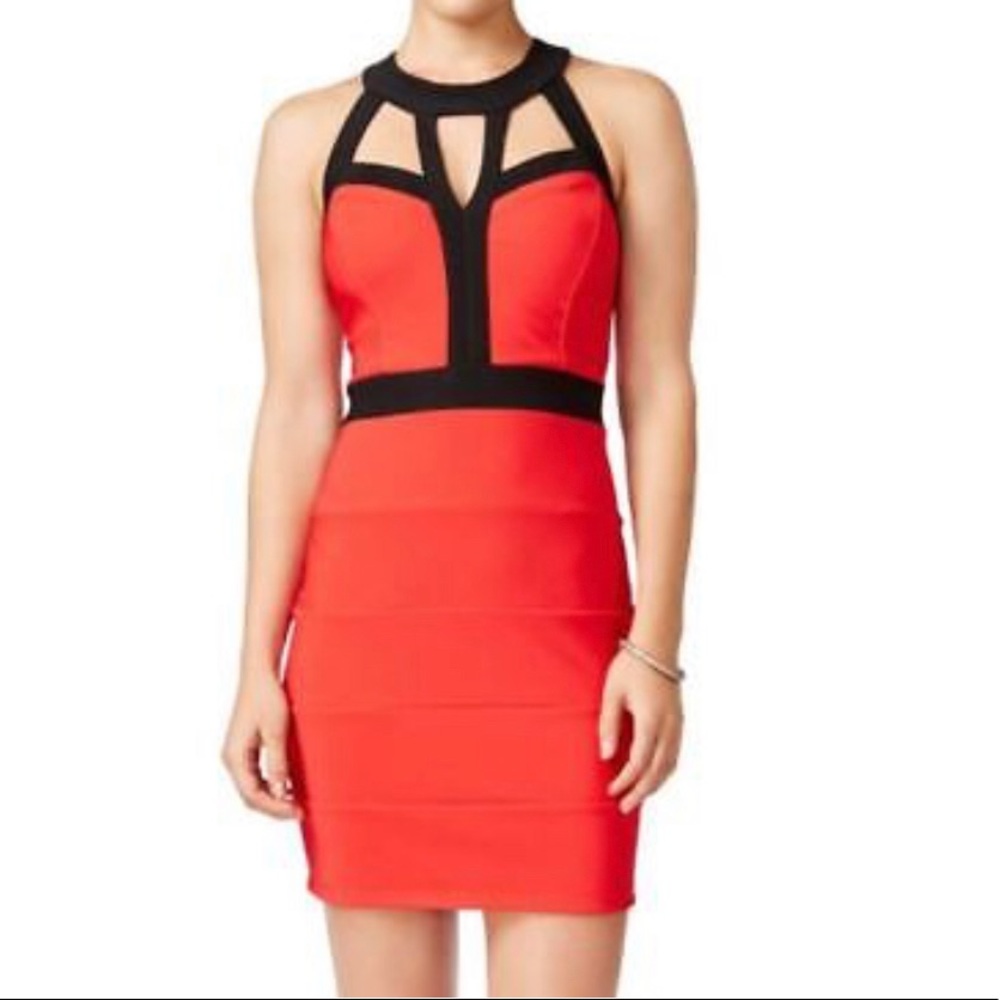 Crystal Doll red and black cut our dress
